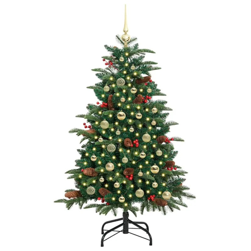 Dirbtinė Kalėdų eglutė Žalia 150 cm PVC ir Metalas ir Plastikas