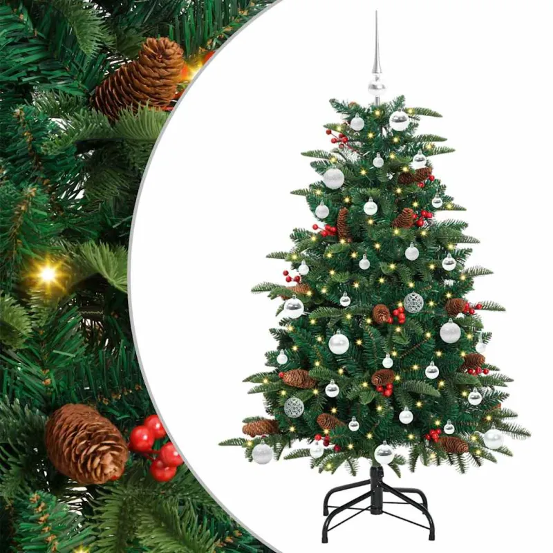 Dirbtinė Kalėdų eglutė Žalia 150 cm PVC ir Metalas ir Plastikas