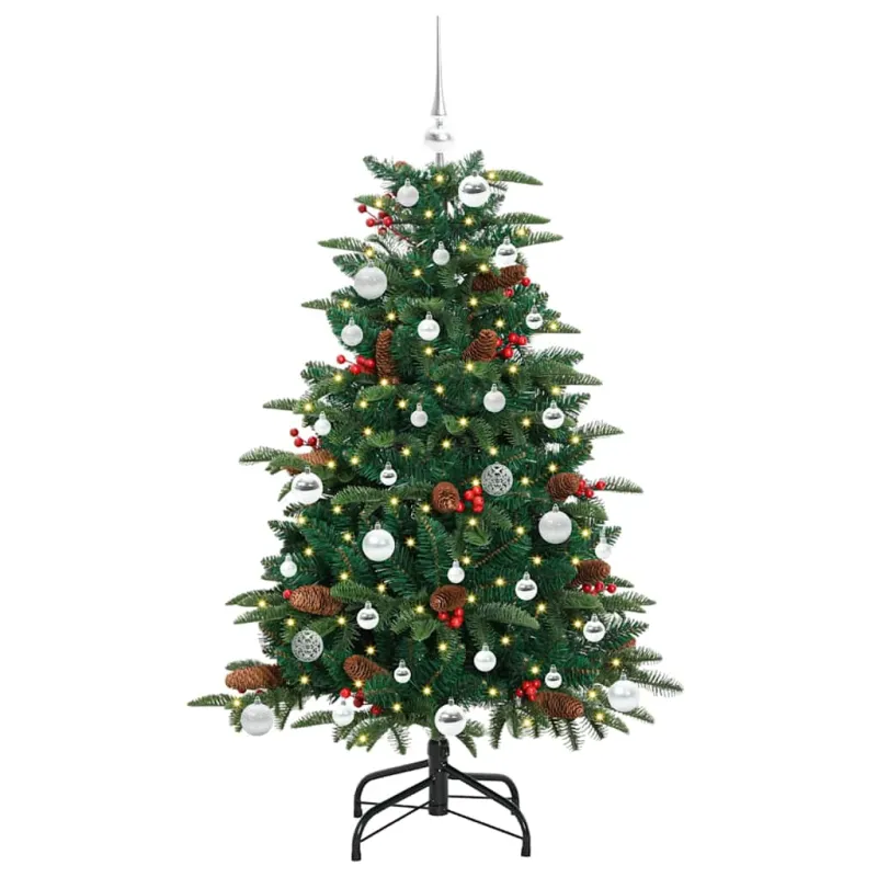 Dirbtinė Kalėdų eglutė Žalia 150 cm PVC ir Metalas ir Plastikas