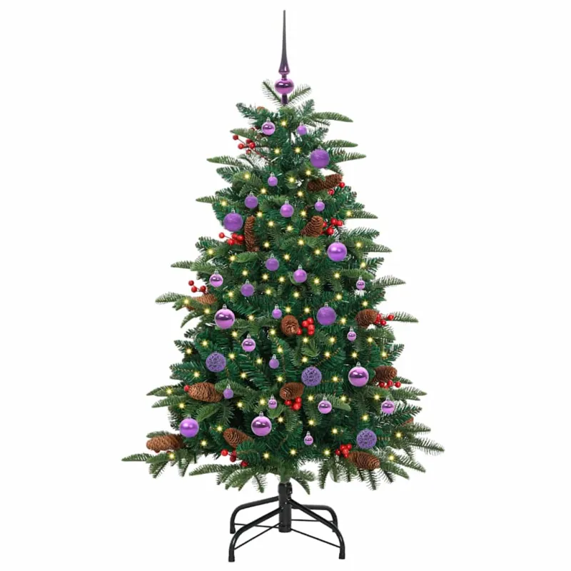 Dirbtinė Kalėdų eglutė Žalia 150 cm PVC ir Metalas ir Plastikas