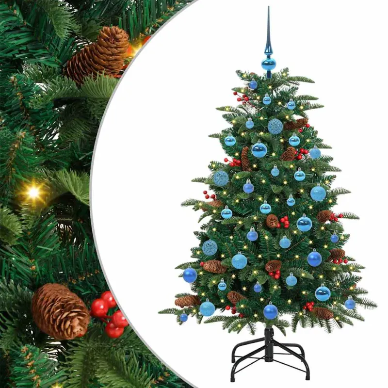 Dirbtinė Kalėdų eglutė Žalia 150 cm PVC ir Metalas ir Plastikas