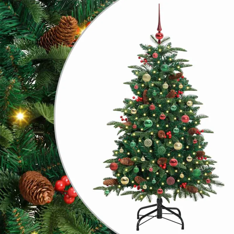 Dirbtinė Kalėdų eglutė Žalia 150 cm PVC ir Metalas ir Plastikas