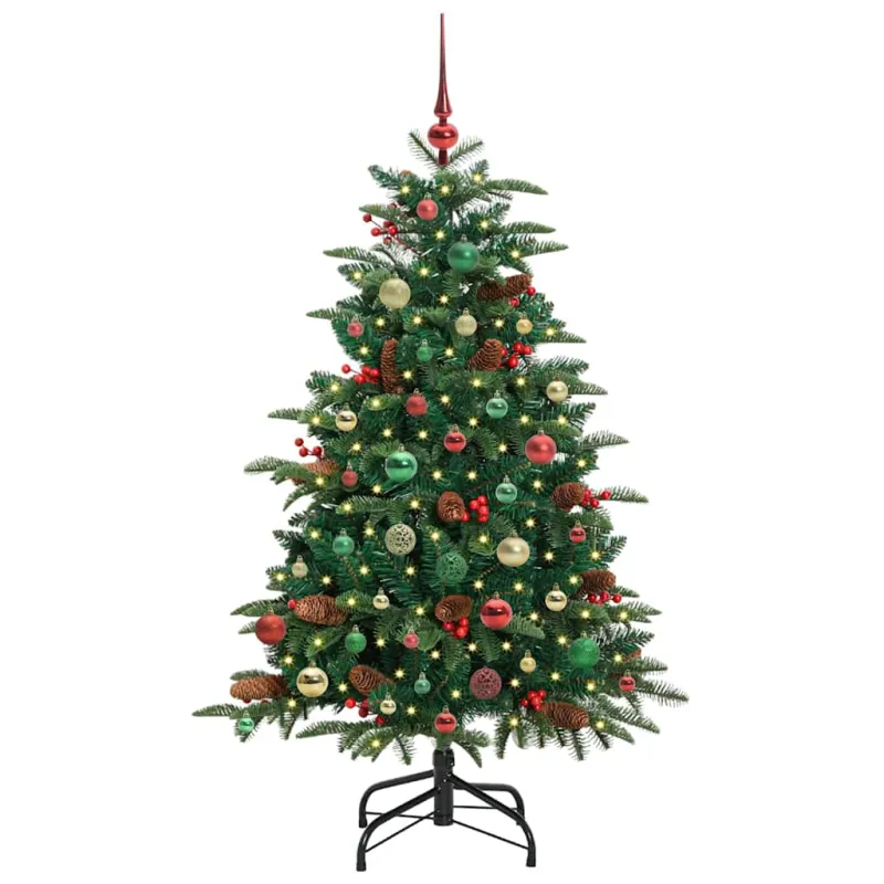 Dirbtinė Kalėdų eglutė Žalia 150 cm PVC ir Metalas ir Plastikas
