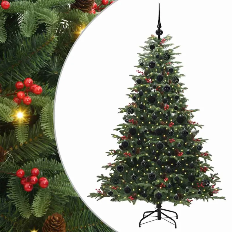 Dirbtinė Kalėdų eglutė Žalia 180 cm PVC ir Metalas ir Plastikas