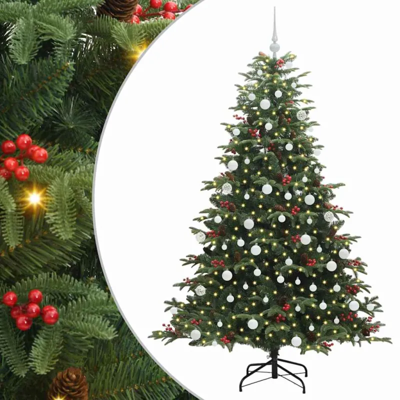 Dirbtinė Kalėdų eglutė Žalia 180 cm PVC ir Metalas ir Plastikas
