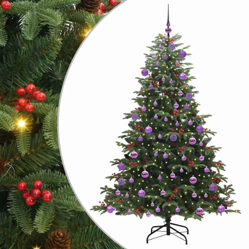 Dirbtinė Kalėdų eglutė Žalia 180 cm PVC ir Metalas ir Plastikas
