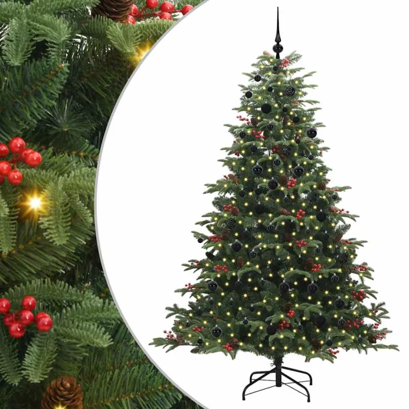 Dirbtinė Kalėdų eglutė Žalia 210 cm PVC ir Metalas ir Plastikas