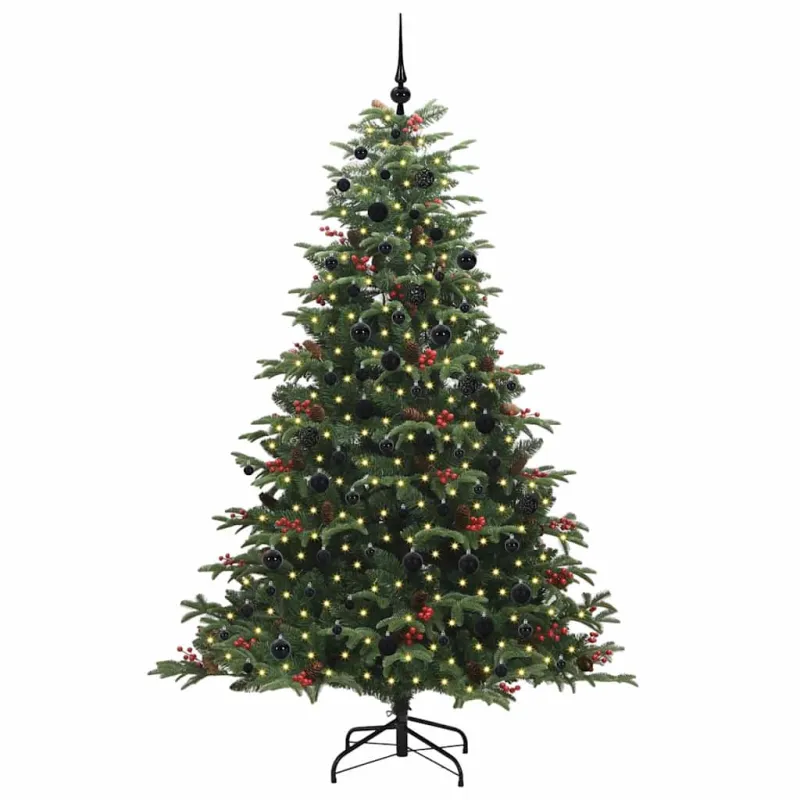 Dirbtinė Kalėdų eglutė Žalia 210 cm PVC ir Metalas ir Plastikas
