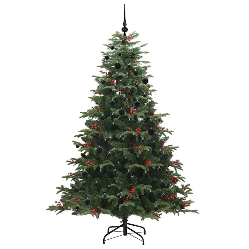 Dirbtinė Kalėdų eglutė Žalia 210 cm PVC ir Metalas ir Plastikas