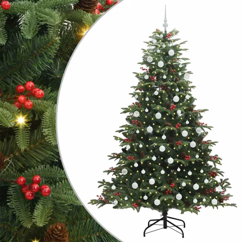 Dirbtinė Kalėdų eglutė Žalia 210 cm PVC ir Metalas ir Plastikas