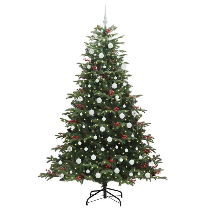 Dirbtinė Kalėdų eglutė Žalia 210 cm PVC ir Metalas ir Plastikas