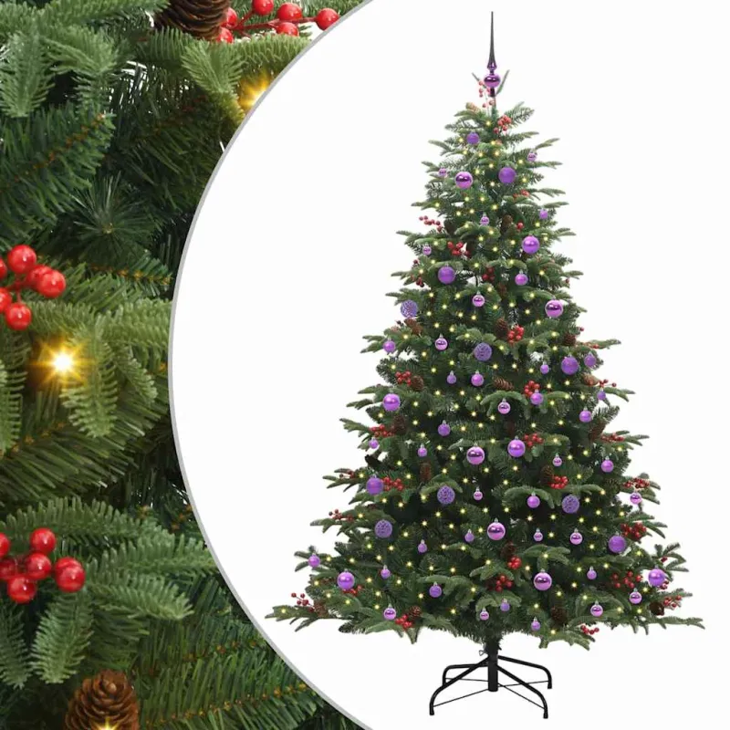 Dirbtinė Kalėdų eglutė Žalia 210 cm PVC ir Metalas ir Plastikas