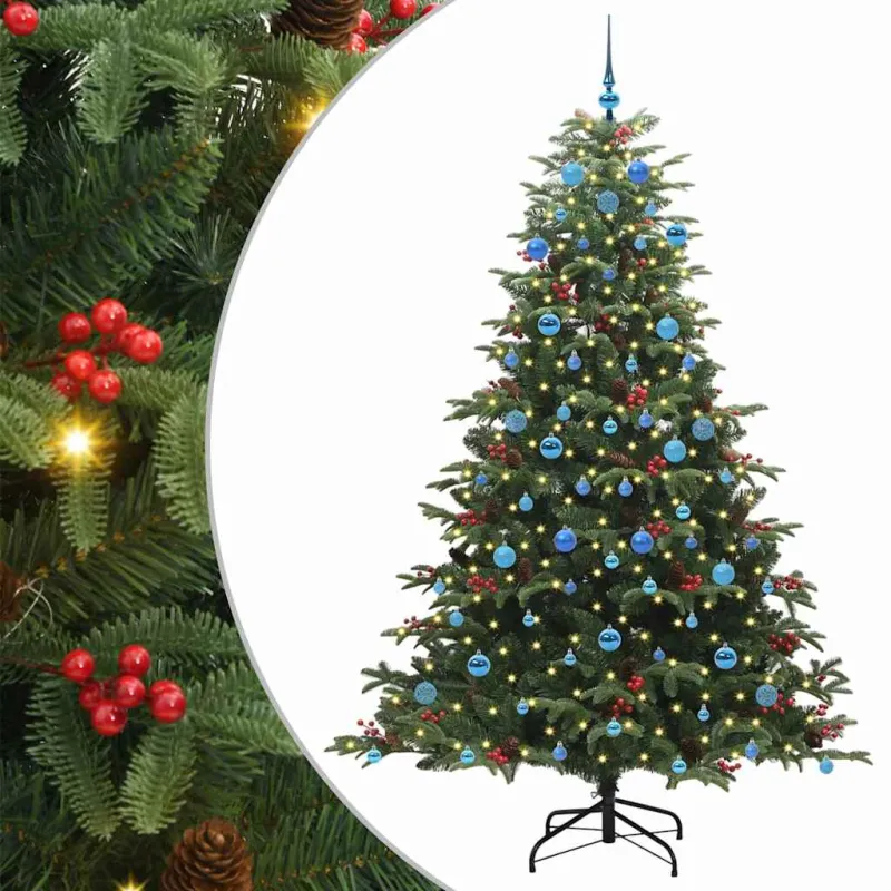 Dirbtinė Kalėdų eglutė Žalia 210 cm PVC ir Metalas ir Plastikas