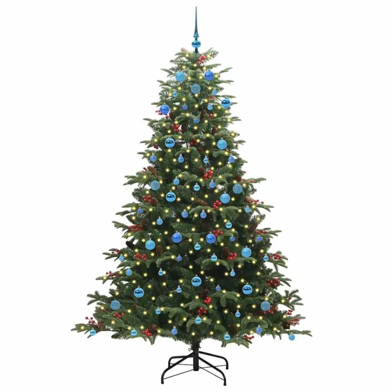Dirbtinė Kalėdų eglutė Žalia 210 cm PVC ir Metalas ir Plastikas