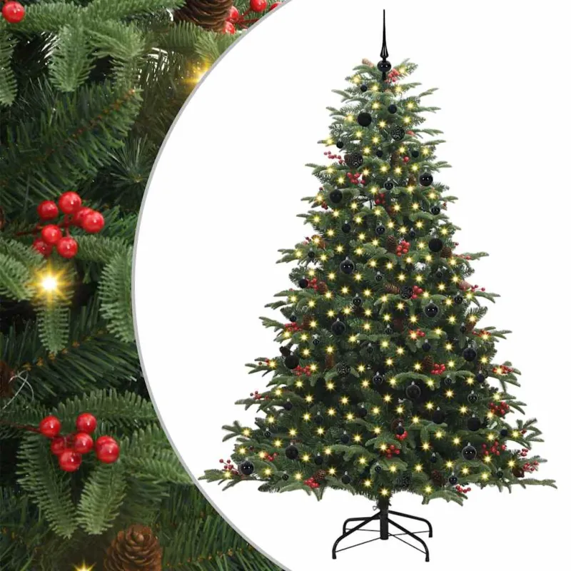 Dirbtinė Kalėdų eglutė Žalia 240 cm PVC ir Metalas ir Plastikas