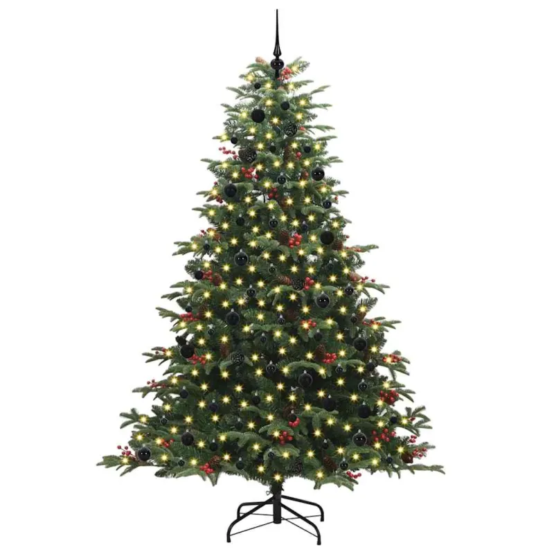 Dirbtinė Kalėdų eglutė Žalia 240 cm PVC ir Metalas ir Plastikas