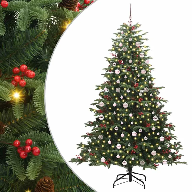 Dirbtinė Kalėdų eglutė Žalia 240 cm PVC ir Metalas ir Plastikas