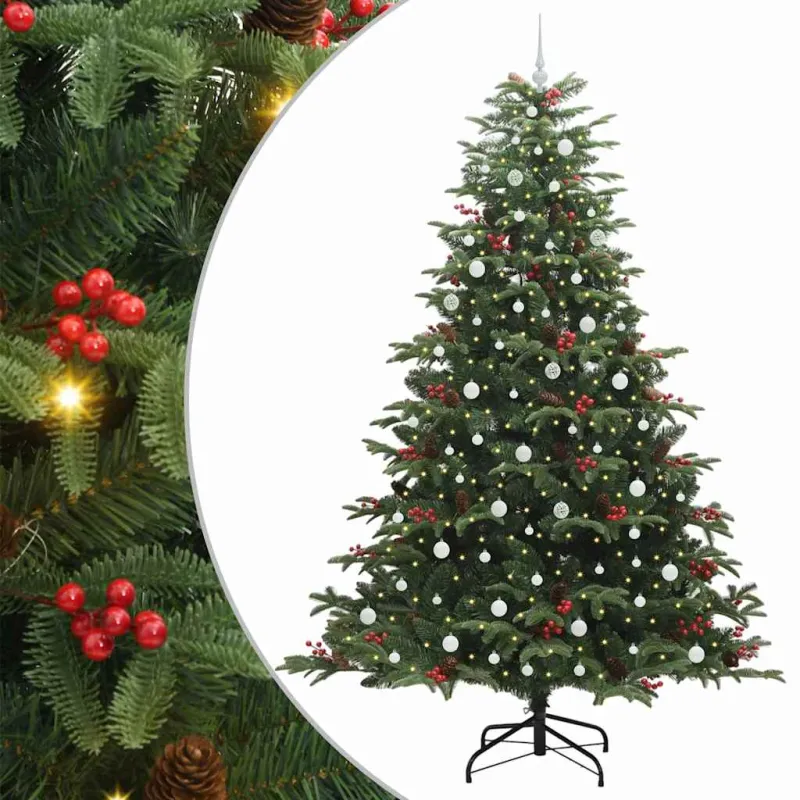 Dirbtinė Kalėdų eglutė Žalia 240 cm PVC ir Metalas ir Plastikas