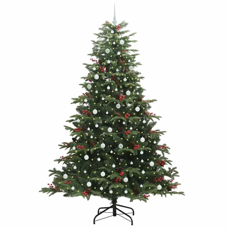 Dirbtinė Kalėdų eglutė Žalia 240 cm PVC ir Metalas ir Plastikas
