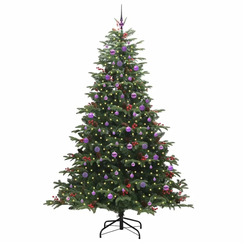 Dirbtinė Kalėdų eglutė Žalia 240 cm PVC ir Metalas ir Plastikas