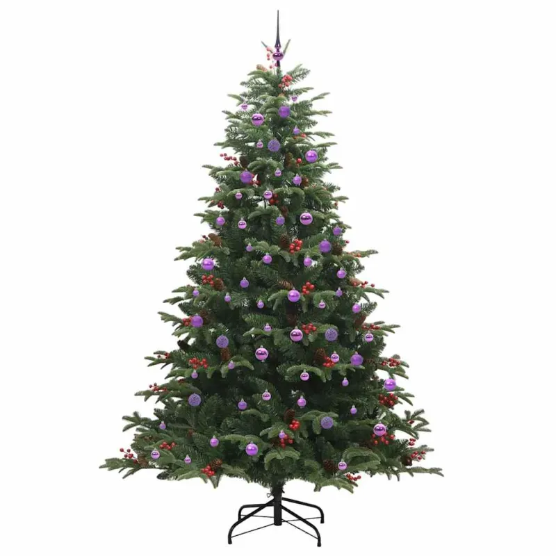 Dirbtinė Kalėdų eglutė Žalia 240 cm PVC ir Metalas ir Plastikas