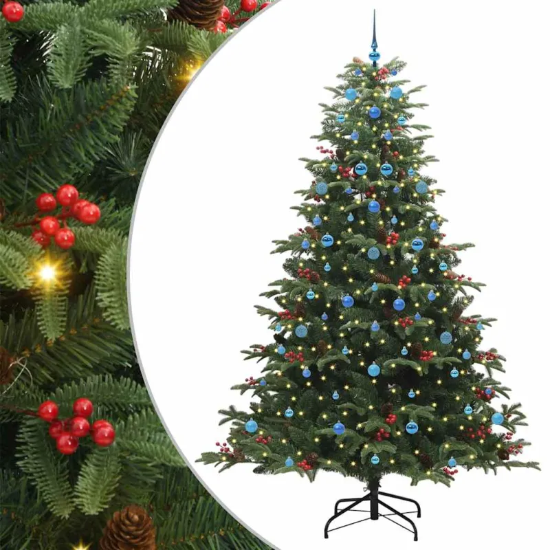 Dirbtinė Kalėdų eglutė Žalia 240 cm PVC ir Metalas ir Plastikas