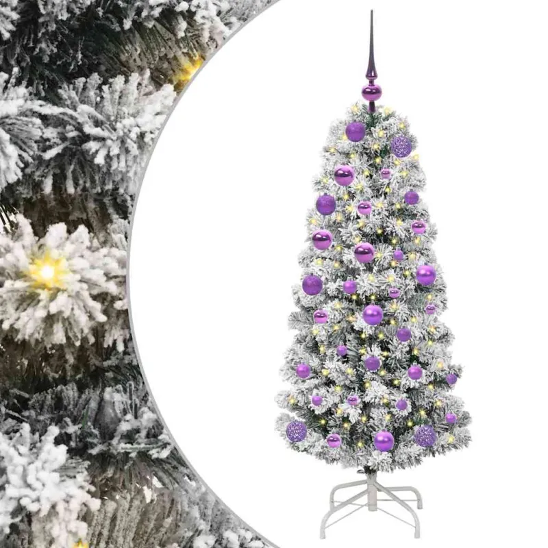Dirbtinė Sulankstoma Kalėdų Eglutė Žalia ir balta 120 cm