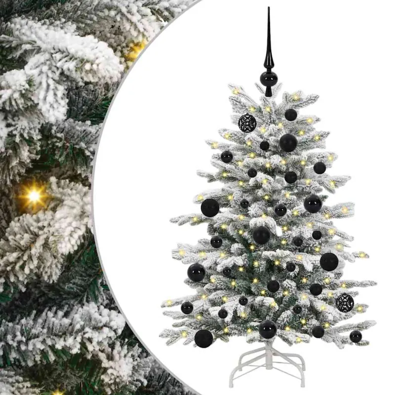 Dirbtinė Sulankstoma Kalėdų Eglutė Balta 120 cm PE ir PVC