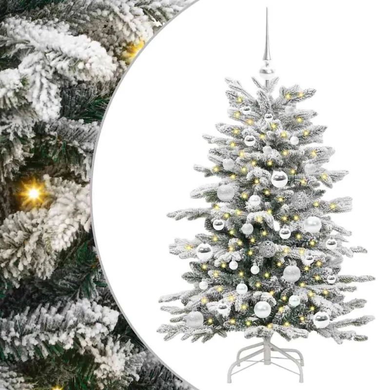 Dirbtinė Sulankstoma Kalėdų Eglutė Balta 120 cm PE ir PVC