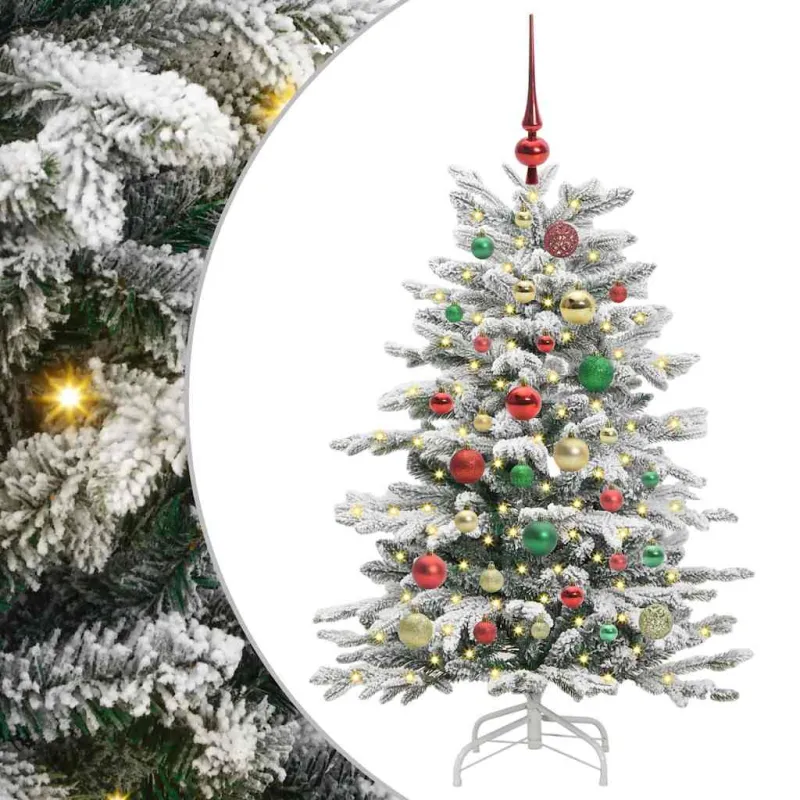 Dirbtinė Sulankstoma Kalėdų Eglutė Balta 120 cm PE ir PVC