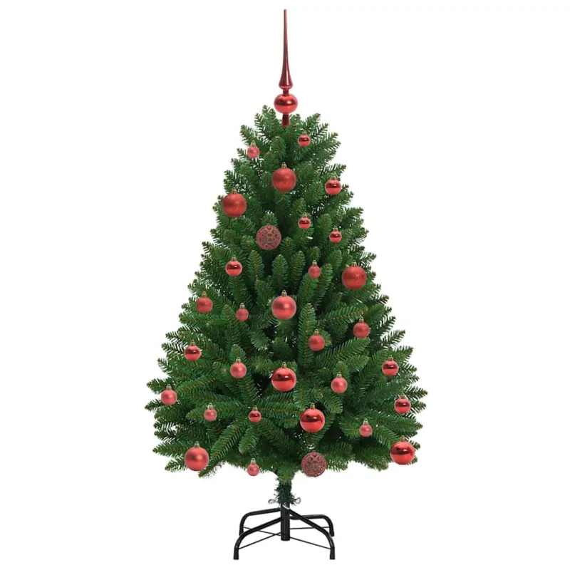 Dirbtinė Kalėdų eglutė su 150 LED Žalia 120 cm PVC ir metalas