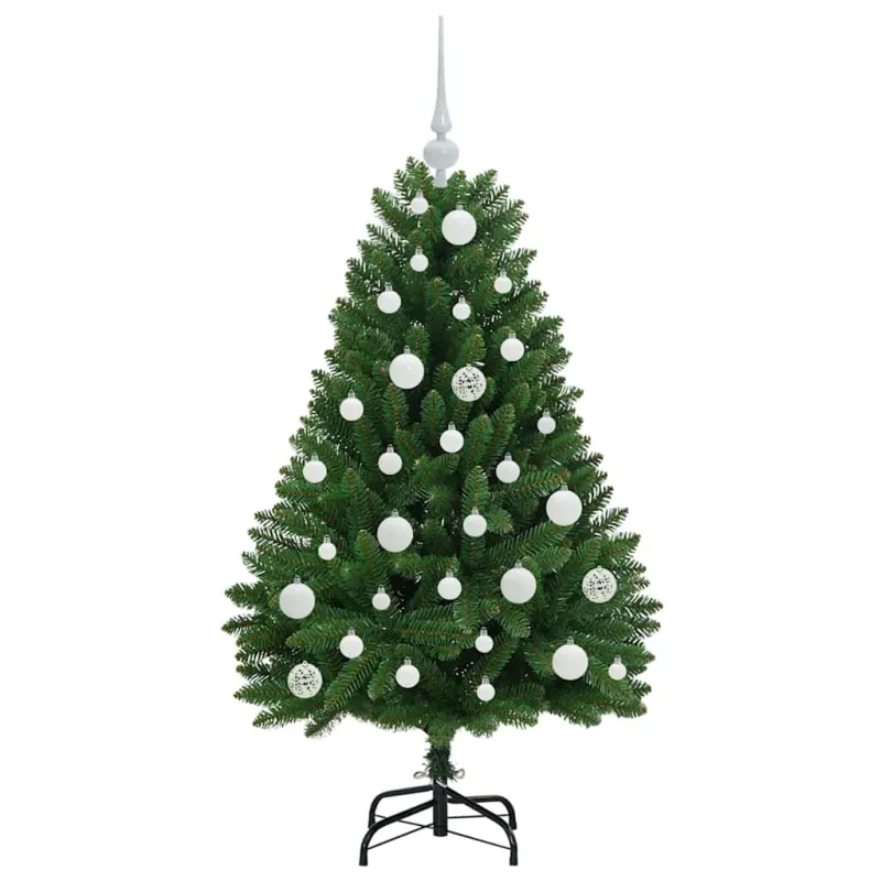 Dirbtinė Kalėdų eglutė su 150 LED Žalia 120 cm PVC ir metalas