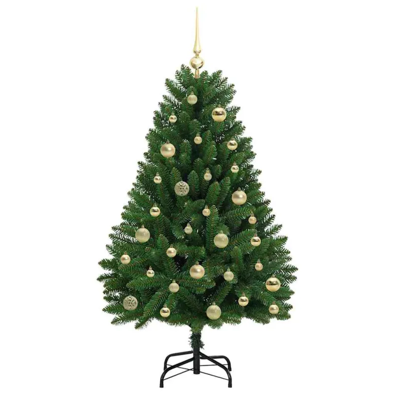 Dirbtinė Kalėdų eglutė su 150 LED Žalia 120 cm PVC ir metalas