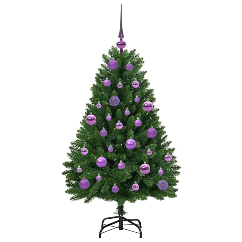 Dirbtinė Kalėdų eglutė su 150 LED Žalia 120 cm PVC ir metalas