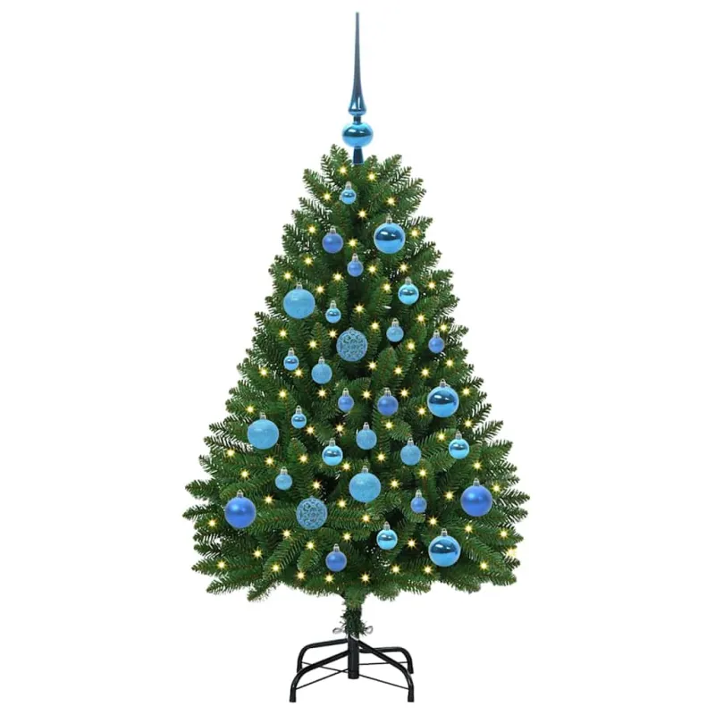 Dirbtinė Kalėdų eglutė su 150 LED Žalia 120 cm PVC ir metalas