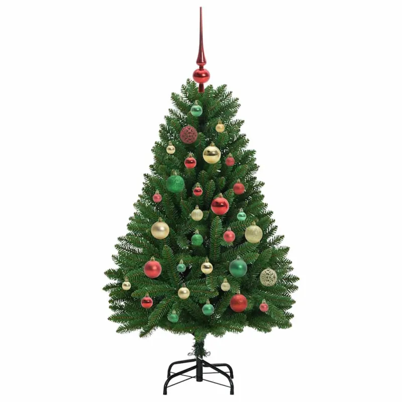 Dirbtinė Kalėdų eglutė su 150 LED Žalia 120 cm PVC ir metalas