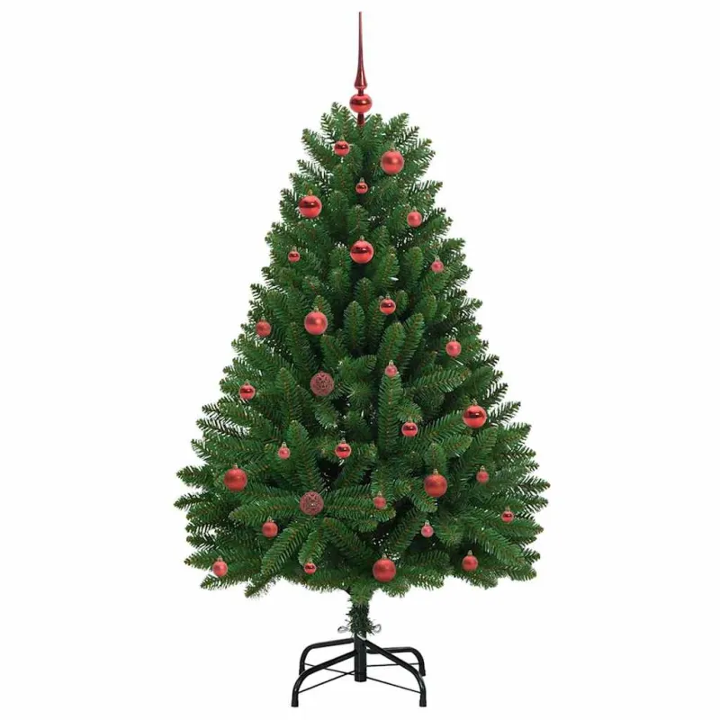 Dirbtinė Kalėdų eglutė su 150 LED Žalia 150 cm PVC ir metalas