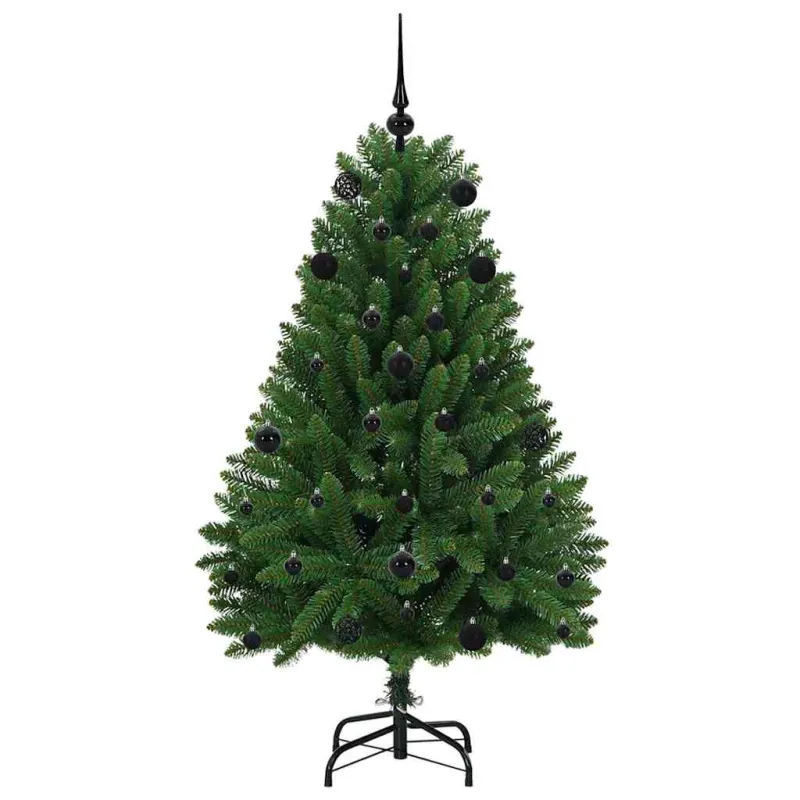 Dirbtinė Kalėdų eglutė su 150 LED Žalia 150 cm PVC ir metalas