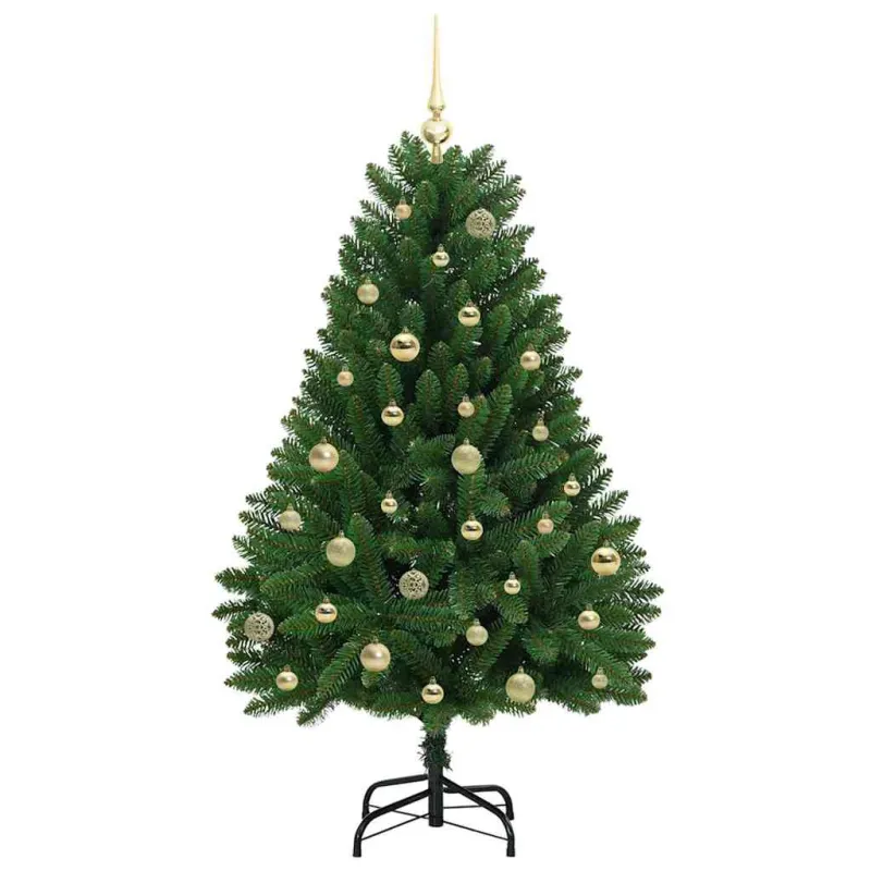 Dirbtinė Kalėdų eglutė su 150 LED Žalia 150 cm PVC ir metalas