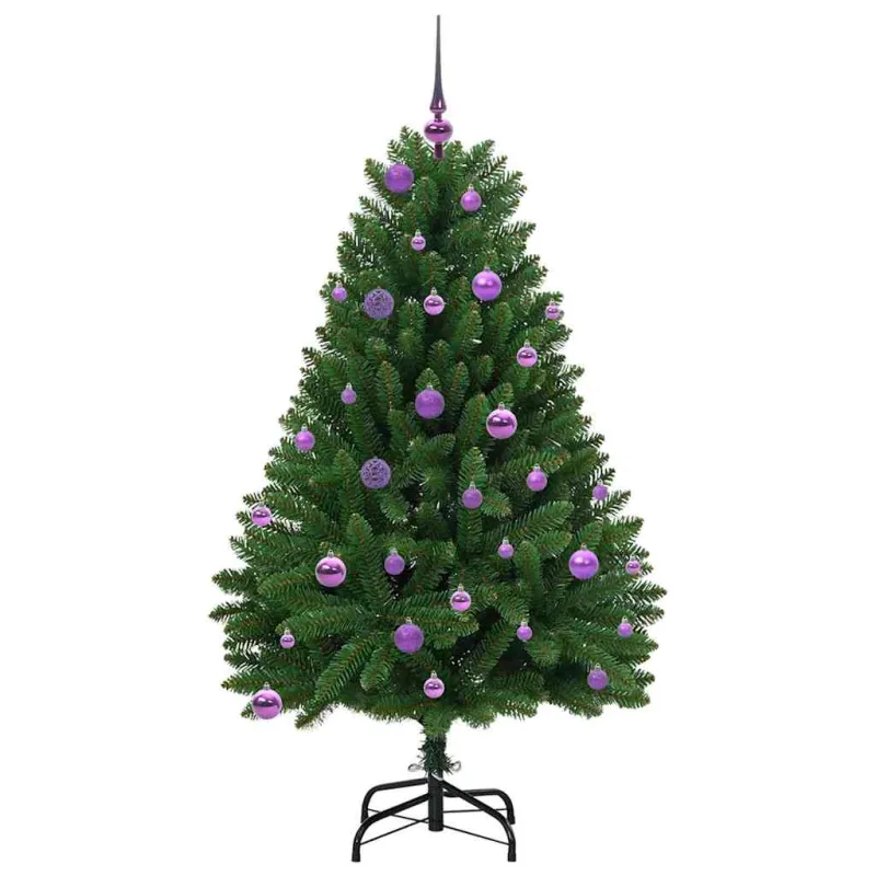 Dirbtinė Kalėdų eglutė su 150 LED Žalia 150 cm PVC ir metalas