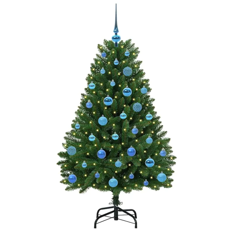 Dirbtinė Kalėdų eglutė su 150 LED Žalia 150 cm PVC ir metalas
