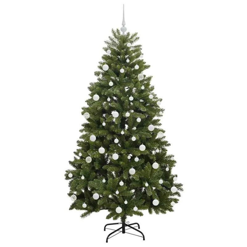 Dirbtinė Kalėdų eglutė su 300 LED Žalia 180 cm PVC ir metalas