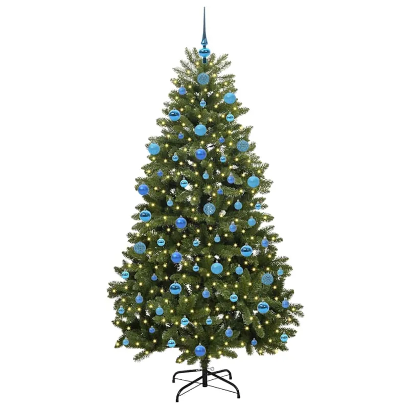 Dirbtinė Kalėdų eglutė su 300 LED Žalia 180 cm PVC ir metalas