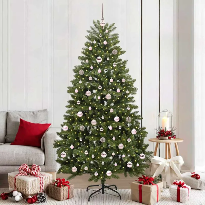 Dirbtinė Kalėdų eglutė su 300 LED Žalia 210 cm PVC ir metalas