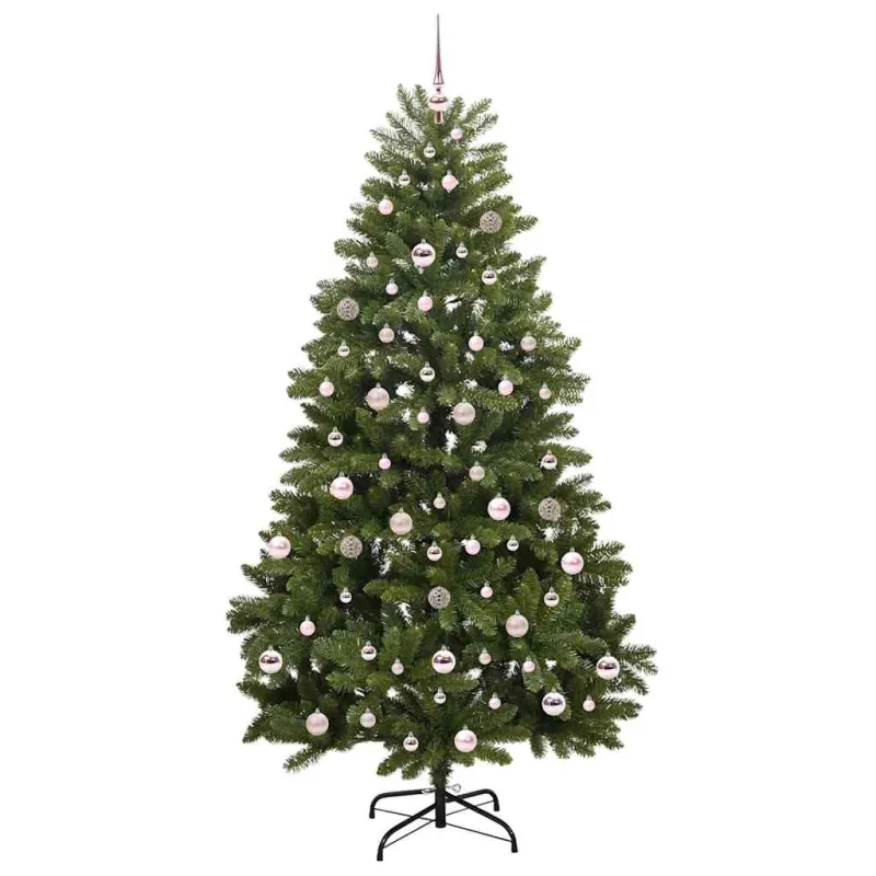 Dirbtinė Kalėdų eglutė su 300 LED Žalia 210 cm PVC ir metalas