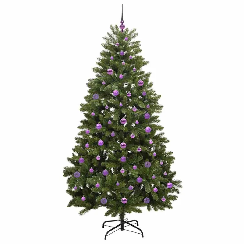Dirbtinė Kalėdų eglutė su 300 LED Žalia 210 cm PVC ir metalas