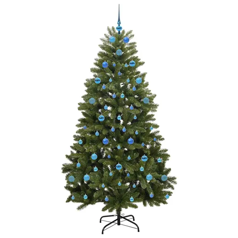 Dirbtinė Kalėdų eglutė su 300 LED Žalia 210 cm PVC ir metalas