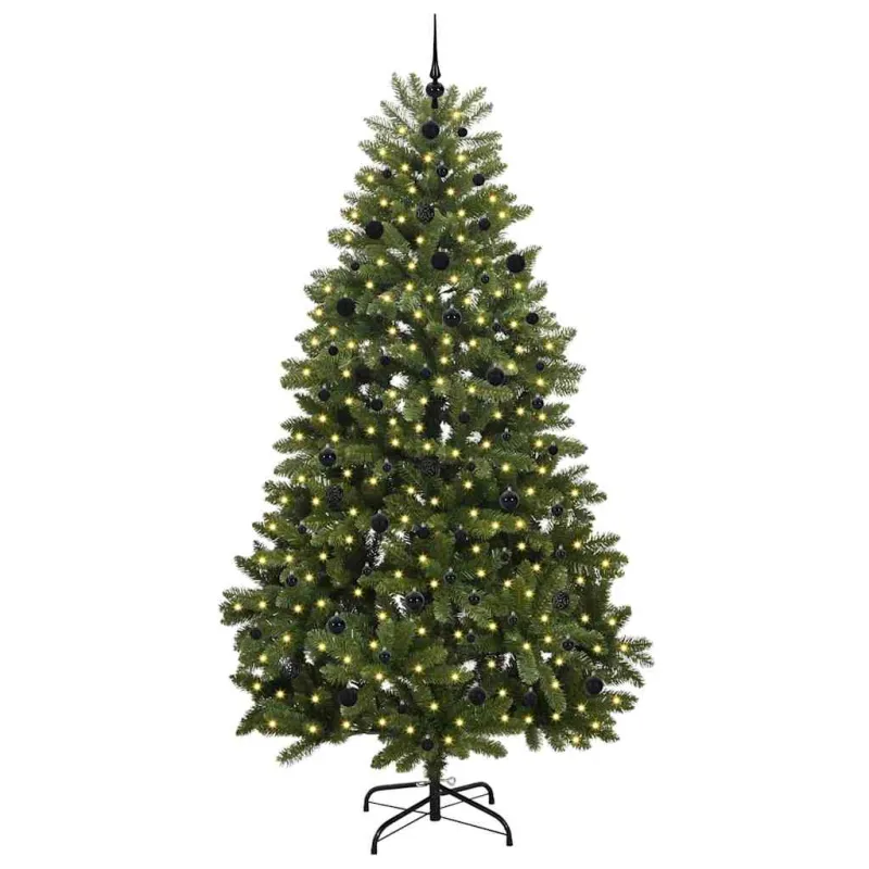Dirbtinė Kalėdų eglutė su 300 LED Žalia 240 cm PVC ir metalas
