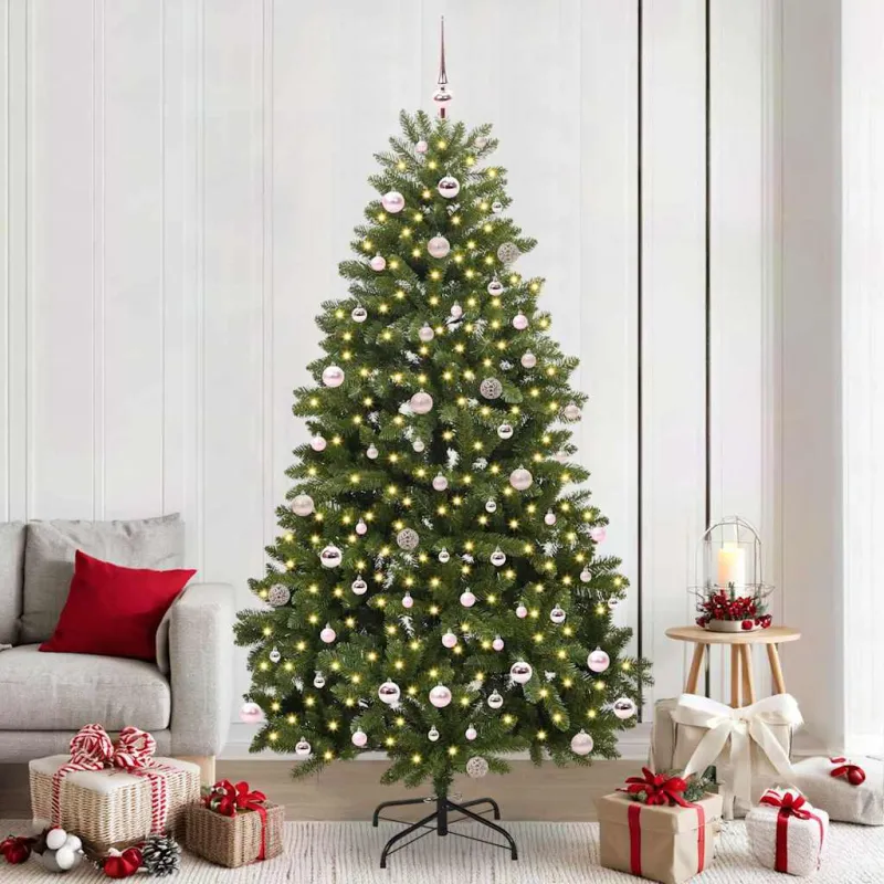 Dirbtinė Kalėdų eglutė su 300 LED Žalia 240 cm PVC ir metalas