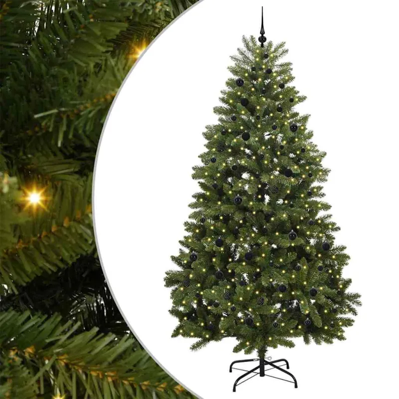 Dirbtinė Kalėdų eglutė su 300 LED Žalia 270 cm PVC ir metalas